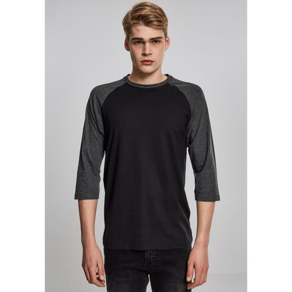 T-shirt - Urban Classic - Raglan - 3/4 ärmar - Färg Grå - Unisex