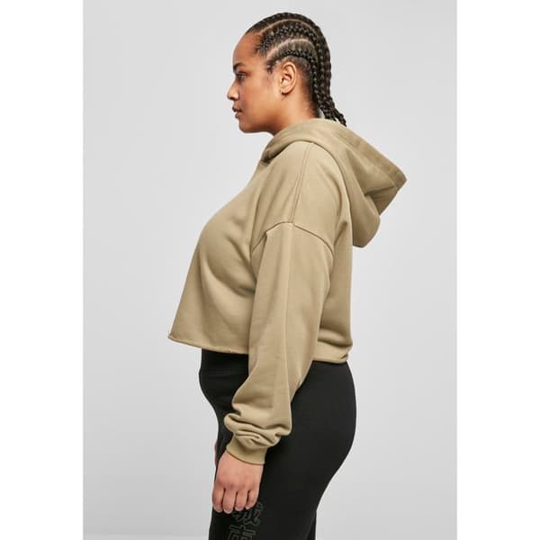 Huvtröja - Urban Classics - Oversize - Färg khaki - Långa ärmar - Dam storlekar stora