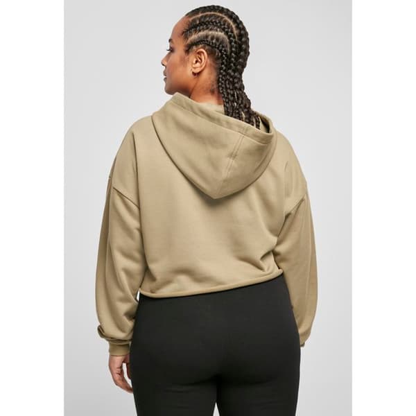 Huvtröja - Urban Classics - Oversize - Färg khaki - Långa ärmar - Dam storlekar stora