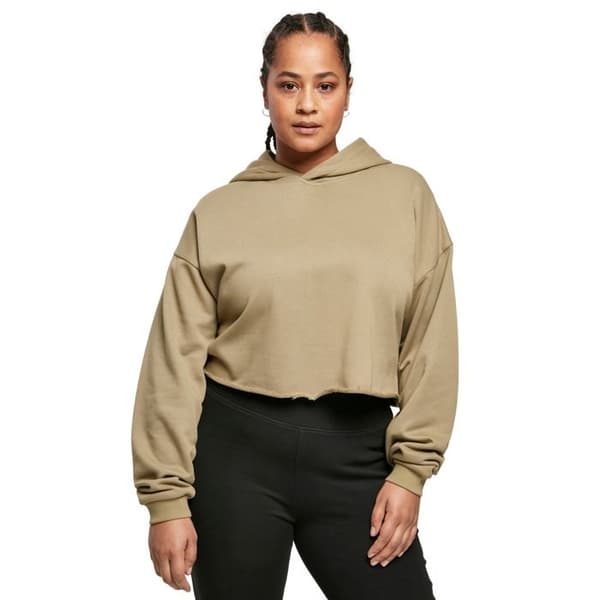 Huvtröja - Urban Classics - Oversize - Färg khaki - Långa ärmar - Dam storlekar stora