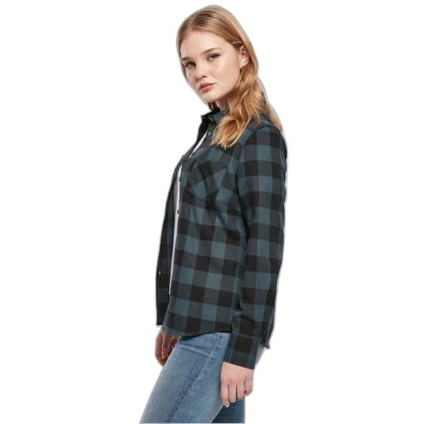 Skjorta i flanell - URBAN CLASSICS - Turnup Flanell - Anpassad - Långa ärmar - 100% bomull
