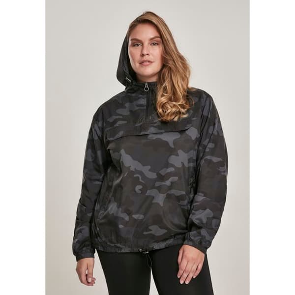 Huvtröja - Urban Classic - Camo - Grå - Långa ärmar - Dam