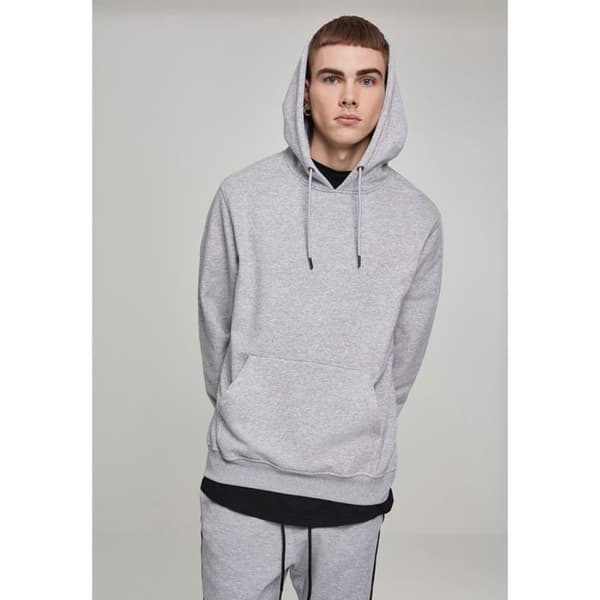 Huvtröja - Urban Classic - Basic Terry - Grå - Långa ärmar - Kängurufickor