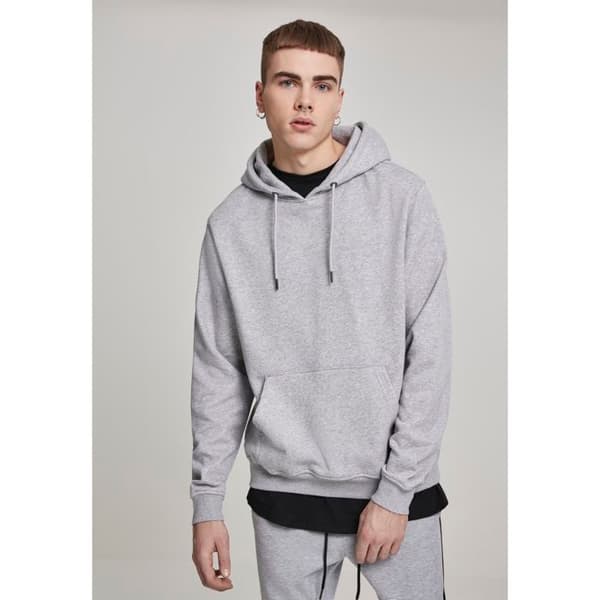 Huvtröja - Urban Classic - Basic Terry - Grå - Långa ärmar - Kängurufickor