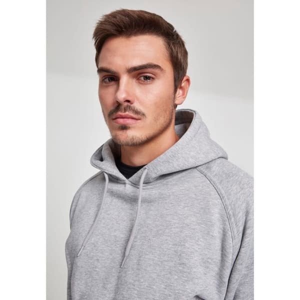 Hoodie - URBAN CLASSICS - Stora storlekar - Grå - Långa ärmar - Unisex