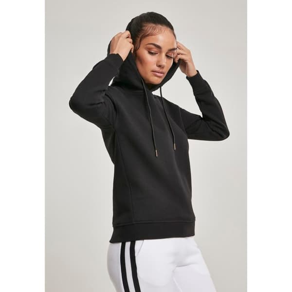 Sweatshirt - Urban Classic - Dam - Svart - Långa ärmar - Huva