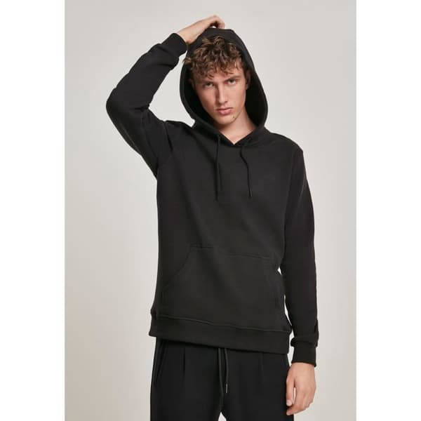 Hoodie - Urban Classic - Basic - Ekologisk bomull - Känguruficka - Svart