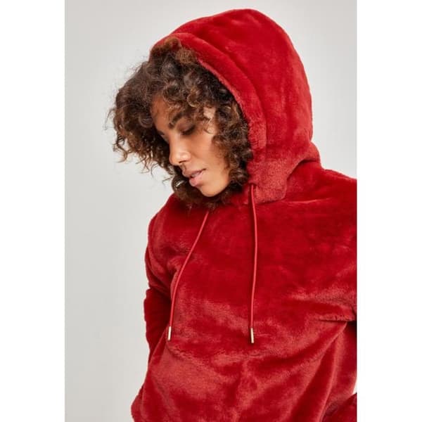 Sweatshirt - Urban Classic - Oversized teddy - Huva med snörning - Velour effekt - 100% Polyester