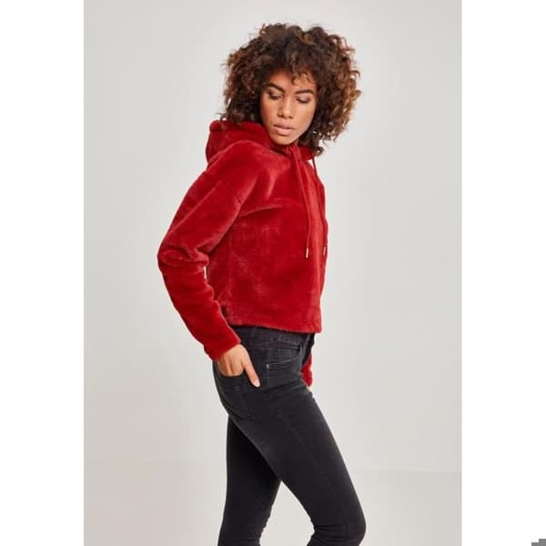 Sweatshirt - Urban Classic - Oversized teddy - Huva med snörning - Velour effekt - 100% Polyester