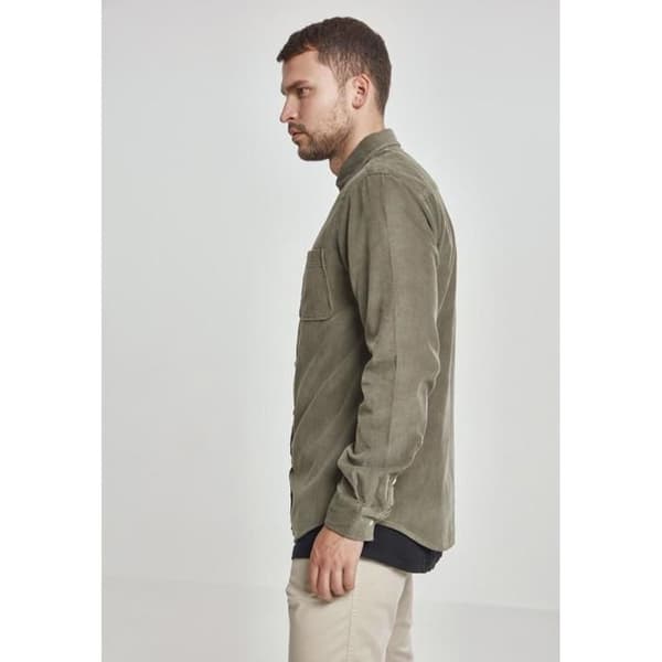 Skjorta - Urban Classic - Kordflor - Olivgrön - Långa ärmar - Regular fit