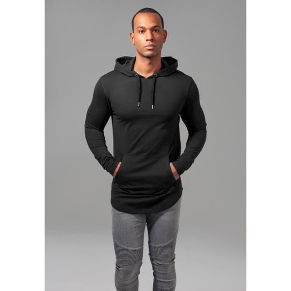 Sweatshirt - URBAN CLASSICS - Basic - Svart - Långa ärmar - Huva