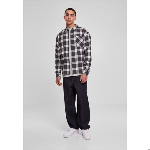Surchemise - Urban Classics - Oversize - Rutigt mönster - Bröstficka - Återvunnen tyg