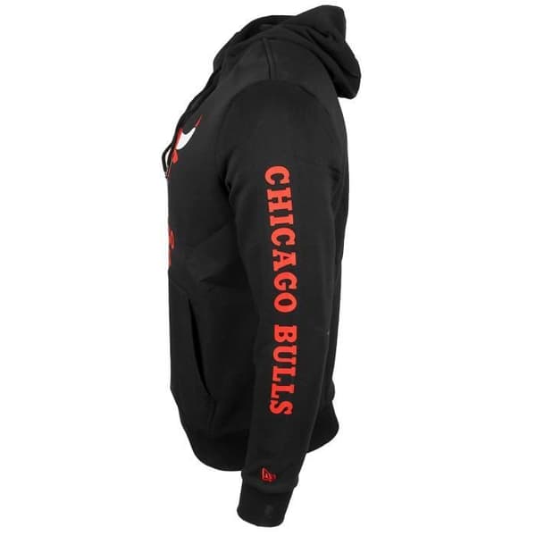 Sweatshirt med huva NBA New Era - Chicago Bulls - Herr - Svart - Långärmad