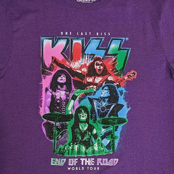 KISS End Of The Road Colour Pop T Shirt M