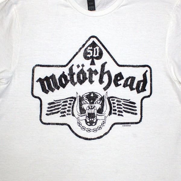 Motorhead 50 Years Ace Wings Emblem T Shirt