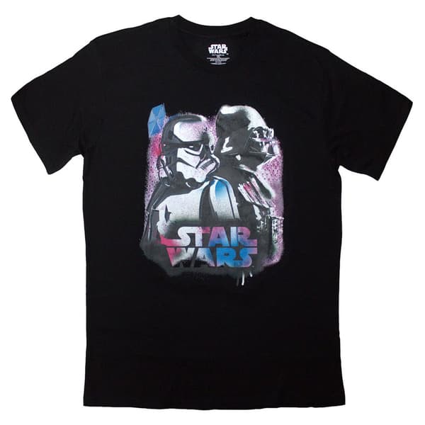 Star Wars Vader And Trooper Neon T Shirt