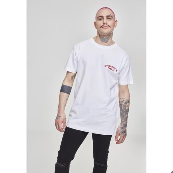 T-shirt - Mister Tee - giueppe's pizzeria GT - Bomull - Vit - Korta ärmar