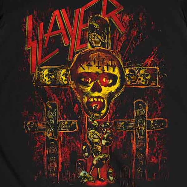 Slayer SOS Crucifixion Band Logo T Shirt