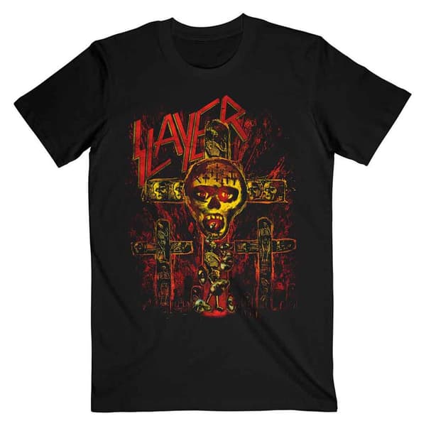 Slayer SOS Crucifixion Band Logo T Shirt