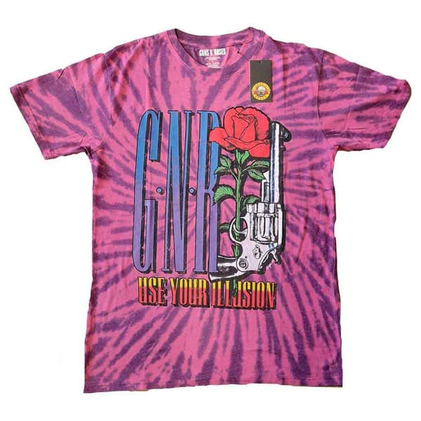 Guns N' Roses Use Your Illusion Pistol Tye Dye T Shirt