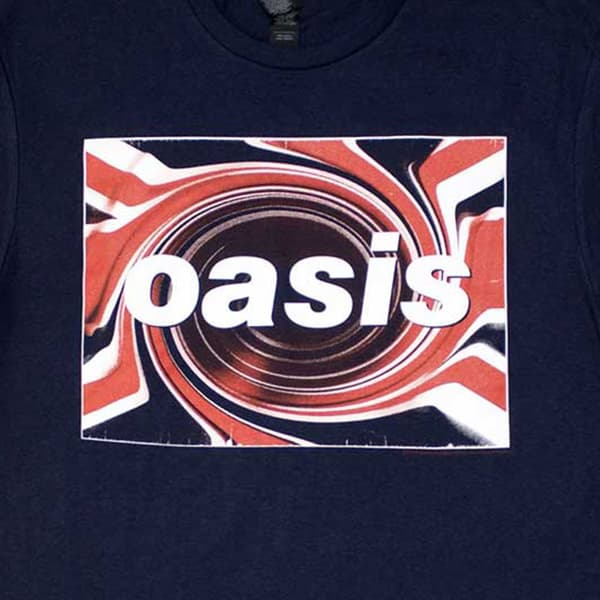 Oasis Union Jack Band Logo T Shirt