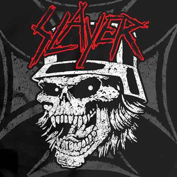 Slayer Graphic Skull Band Logo T Shirt