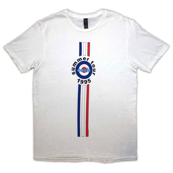 Oasis Stripes 95 Band Logo T Shirt
