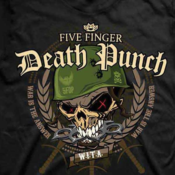 Five Finger Death Punch War Head T Shirt