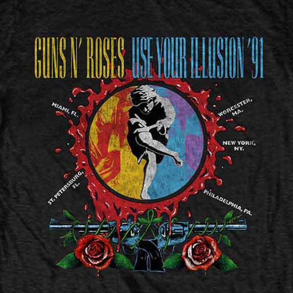 Guns N' Roses Use Your Illusion Circle Splat T Shirt