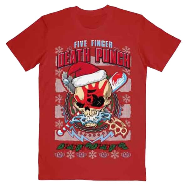 Five Finger Death Punch Zombie Kill Xmas T Shirt Red XL