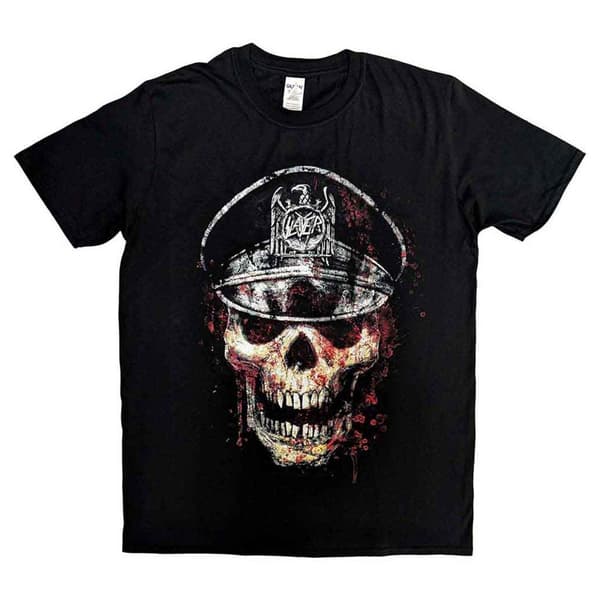 Slayer Skull Hat Band Logo T Shirt
