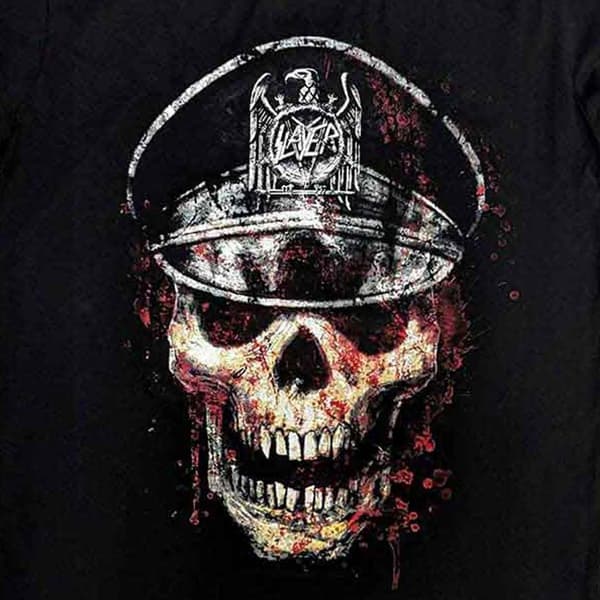 Slayer Skull Hat Band Logo T Shirt