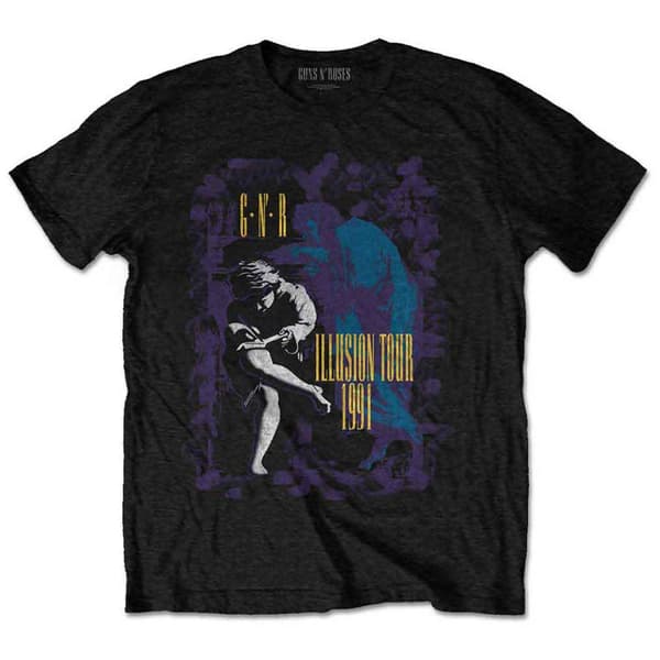 Guns N' Roses Illusion Tour 91 T Shirt Black S