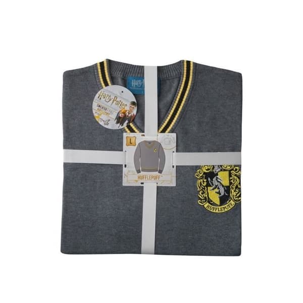 Svett - Cinereplicas - Harry Potter - Hufflepuff - Gul - Långärmad - Klassisk krage