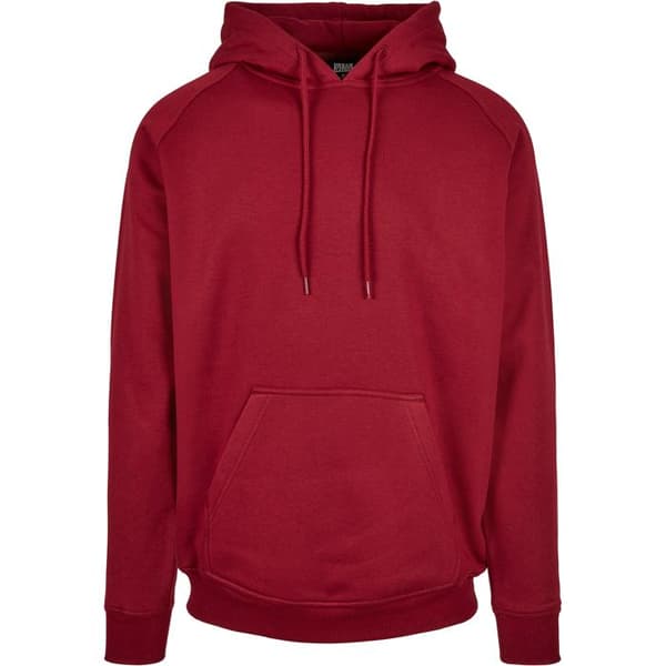 Huvtröja - URBAN CLASSICS - Bordeaux - Långärmad - Unisex - Storlek upp till 6XL