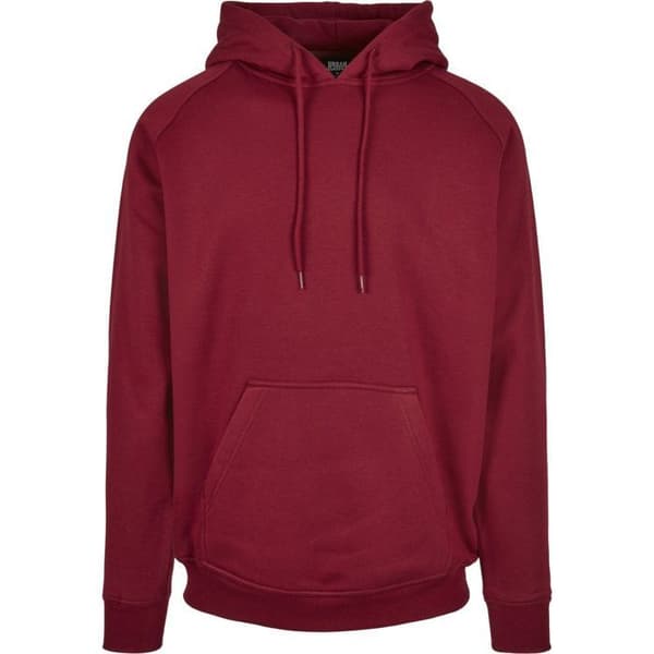 Huvtröja - URBAN CLASSICS - Bordeaux - Långärmad - Unisex - Storlek upp till 6XL