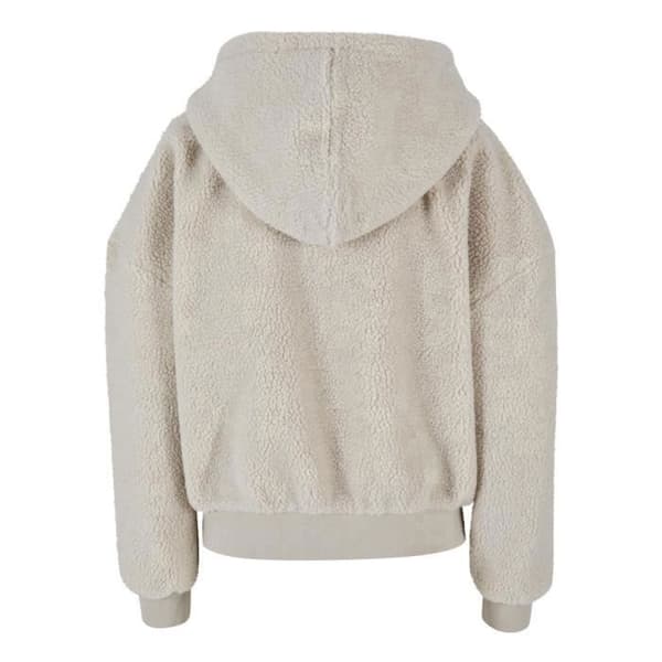 Zip hoodie - Urban Classics - Oversize Sherpa - Beige - Långärmad - Dam