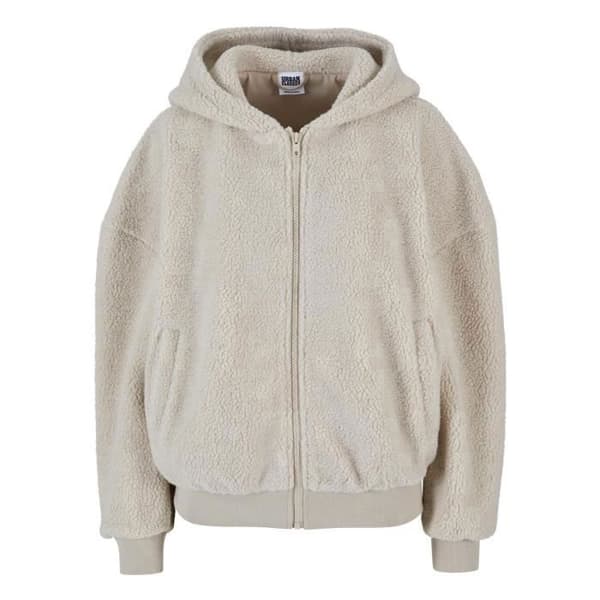 Zip hoodie - Urban Classics - Oversize Sherpa - Beige - Långärmad - Dam