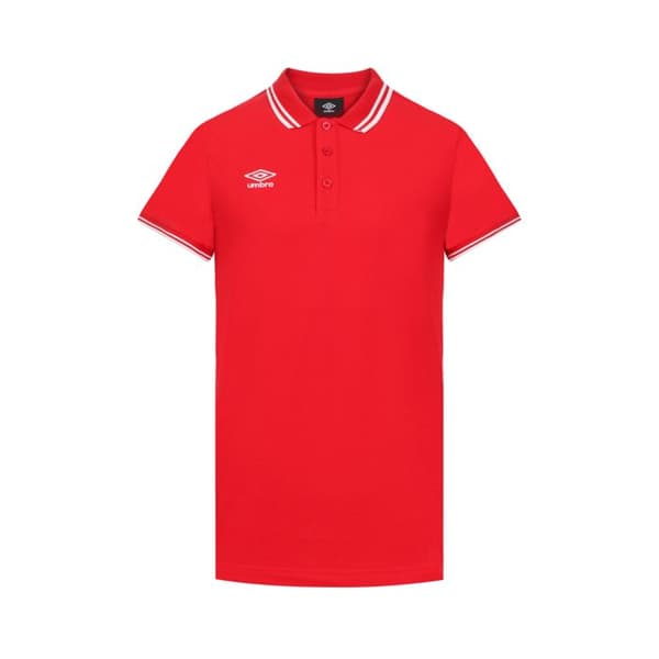 Polo Herr - UMBRO - Grundläggande Röd - Regular Fit - Polokrage - Korta Ärmar