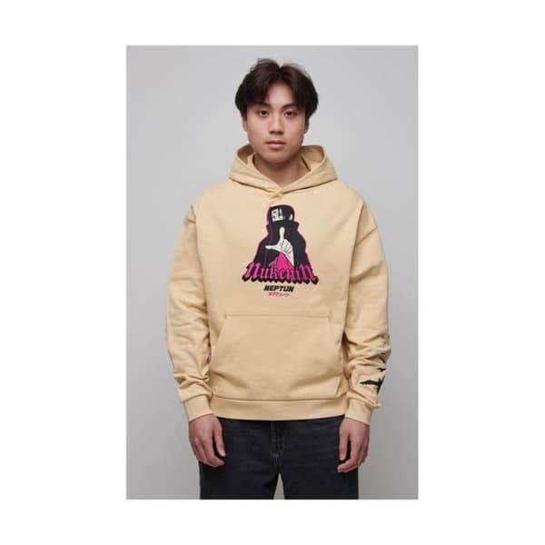 Neptun - Naruto Shippuden - Sweatshirt med huva Grafisk Beige - (S)