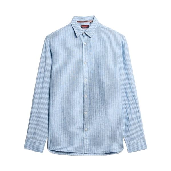 Chemisett Superdry semester l/s linne fwj azurblå randig