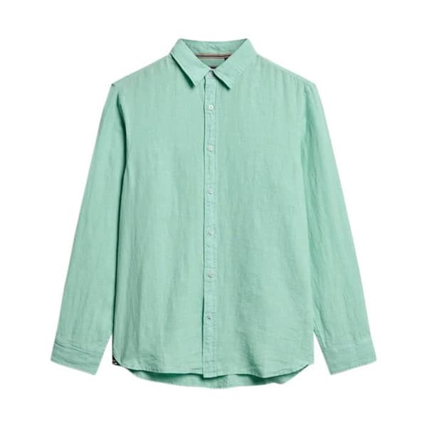 Chemise Manches Longues Superdry Vacances En Lin - Vert