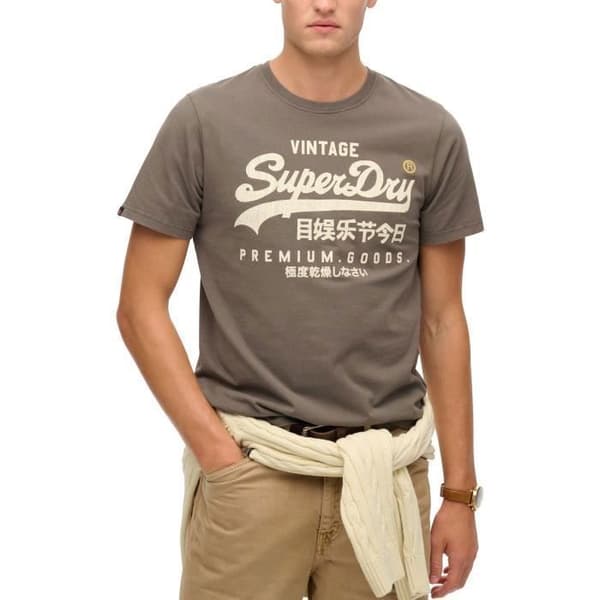 T-shirt Superdry Vl Workwear Relaxed - Svart Vintage
