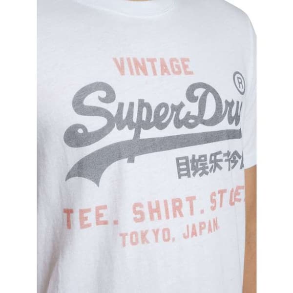T-shirt Superdry Herrar Heritage Vit Bomull