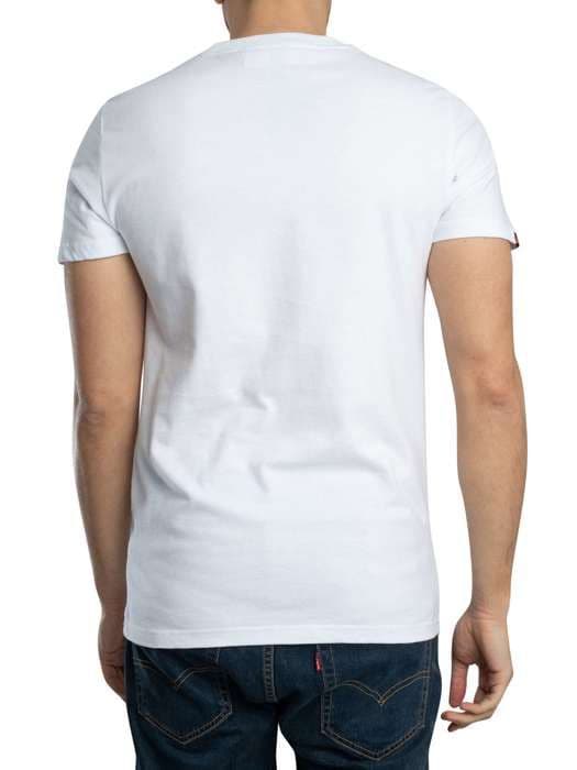 T-shirt Superdry Essential Contrast Pr präglad Logotyp Herr