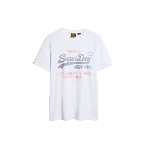 T-shirt - Superdry - Herr - Heritage - Vit - Bomull