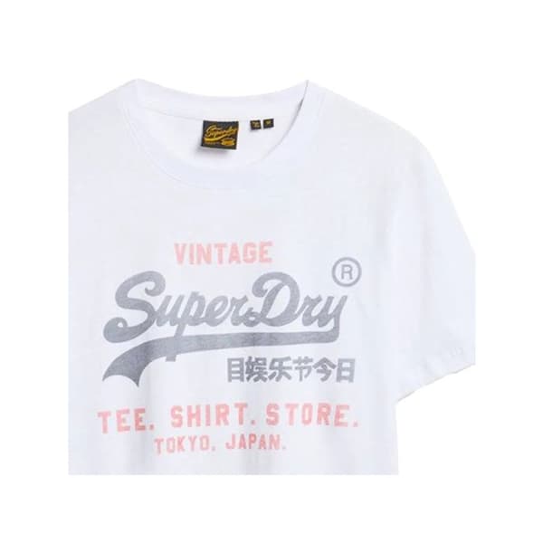 T-shirt Superdry Herrar Heritage Vit Bomull