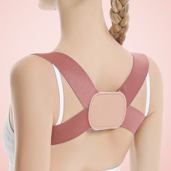 INF Usynlig Posture Corrector Komfortabel Støtte Lyserød M