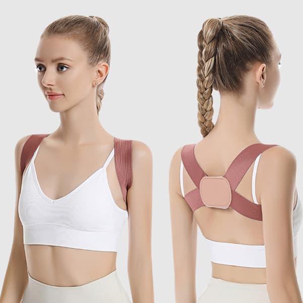 INF Usynlig Posture Corrector Komfortabel Støtte Lyserød M