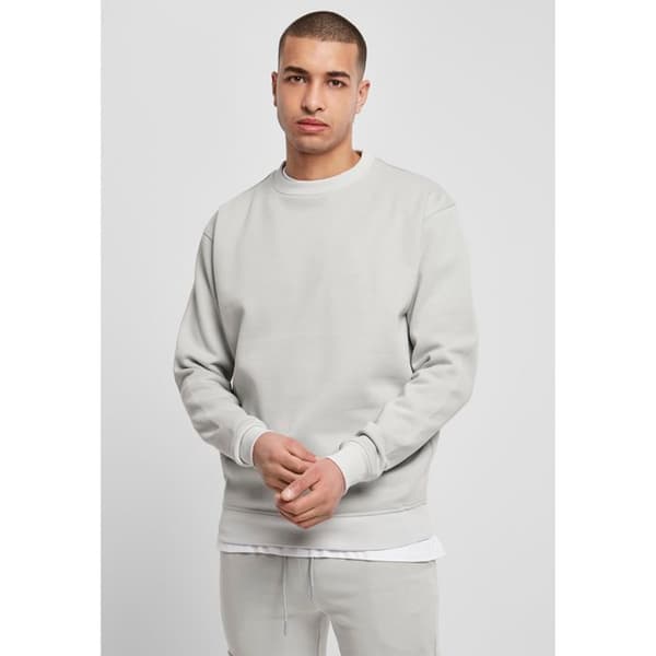 Sweatshirt - URBAN CLASSICS - Crewneck - Ljusgrå - Långa ärmar - Unisex